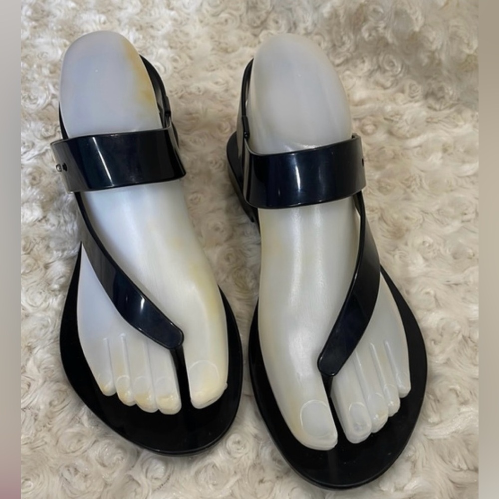 Melissa + Jason Wu Black Minimalist Charlotte Sandals Black Sz 8